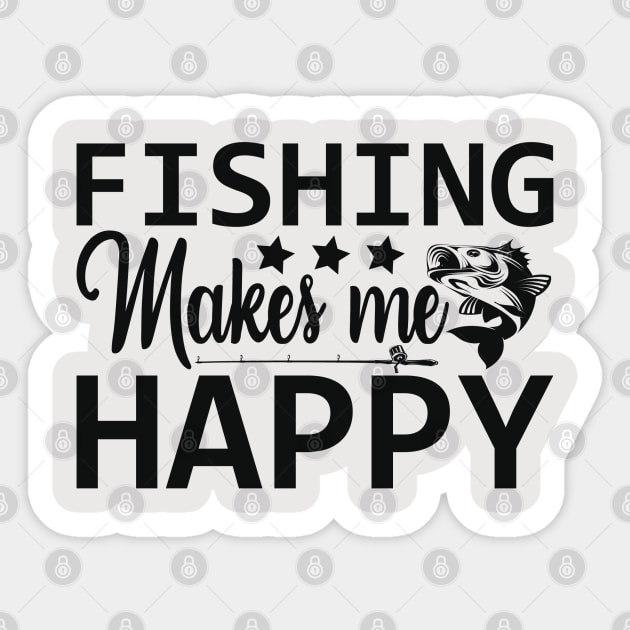 fishing makes me happy Sticker by busines_night